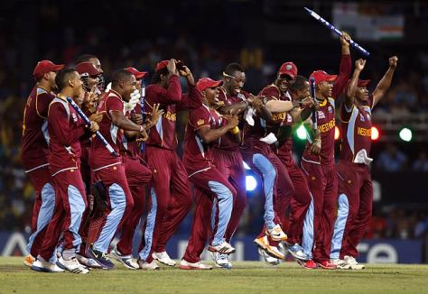 The West Indies celebrate their T20 World Cup success